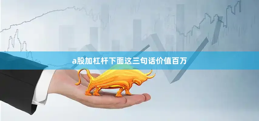 a股加杠杆下面这三句话价值百万